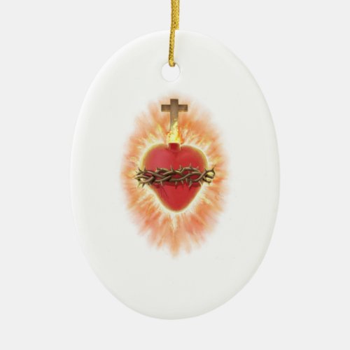 Most Sacred Heart of Jesus Ceramic Ornament