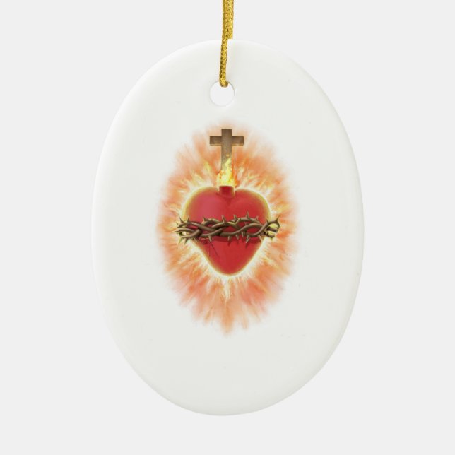 Most Sacred Heart of Jesus Ceramic Ornament (Front)
