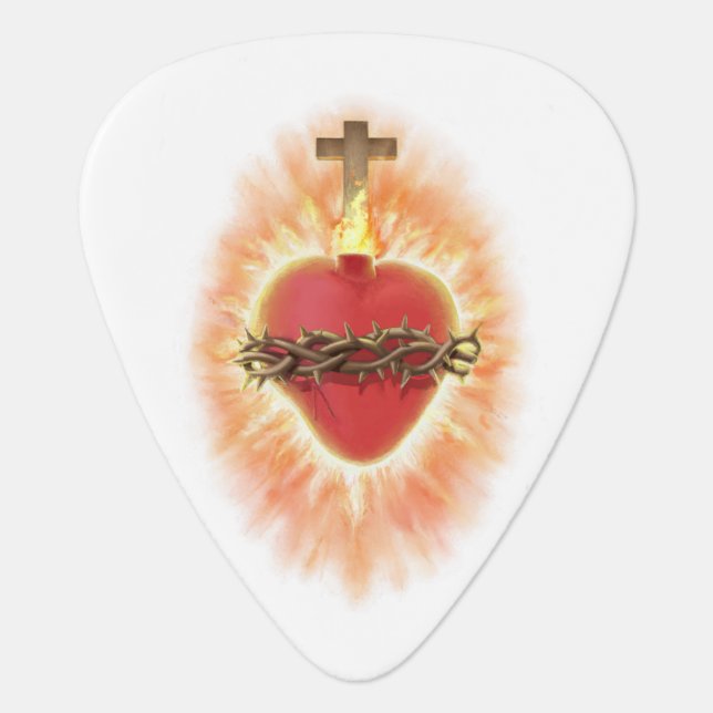 Most Sacred Heart of Jesus Guitar Pick (Front)