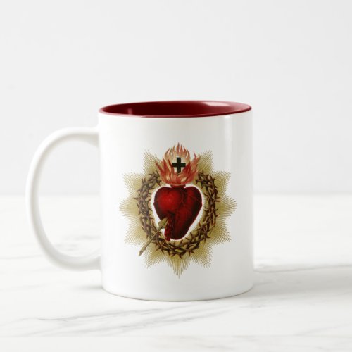 Most Sacred Heart of Jesus Two_Tone Coffee Mug