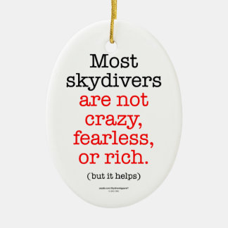 Most Skydivers Ceramic Ornament