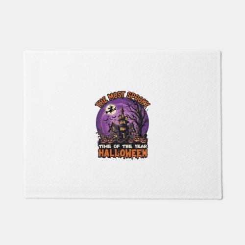 Most Spooky Halloween Haunted House Witch Pumpkins Doormat