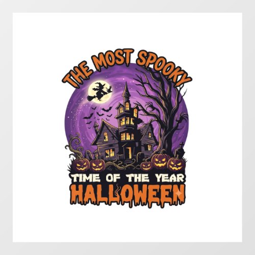 Most Spooky Halloween Haunted House Witch Pumpkins Floor Decals