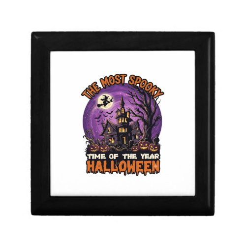 Most Spooky Halloween Haunted House Witch Pumpkins Gift Box