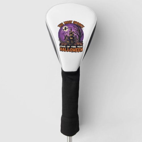Most Spooky Halloween Haunted House Witch Pumpkins Golf Head Cover