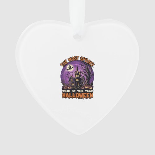 Most Spooky Halloween Haunted House Witch Pumpkins Ornament