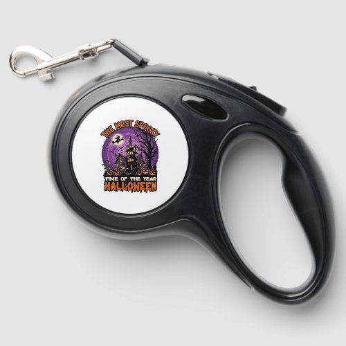 Most Spooky Halloween Haunted House Witch Pumpkins Retractable Pet Leash