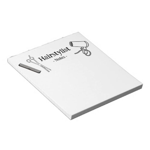 Most Talented Hairstylist Black and White Notepad