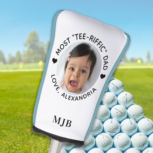 Most TEE_RIFFIC Dad _ Golfer Custom Photo Putter  Golf Head Cover