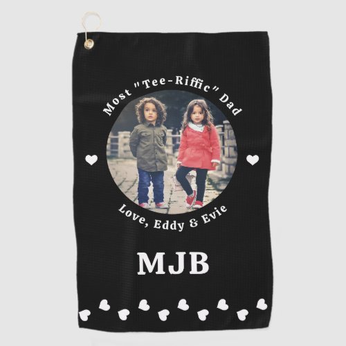 Most Tee_Riffic DAD Personalized Picture Golfer Golf Towel