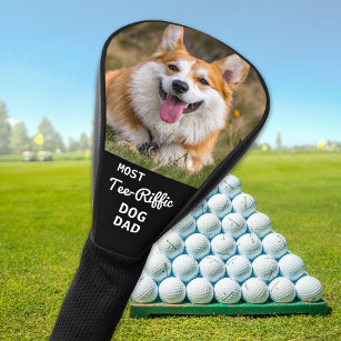 Most Tee-Riffic DOG DAD Custom Golfer Photo Golf Head Cover