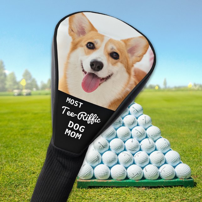 Most Tee-Riffic DOG MOM Personalized Golfer Photo  Golf Head Cover (Creator Uploaded)