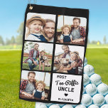 Most Tee-Riffic UNCLE Custom 5 Photo Father's Day Golf Towel<br><div class="desc">Most Tee-Riffic Uncle ... Two of your favorite things , golf and the kids ! Now you can take them with you as you play 18 holes . Customize these golf towel with your child's favorite photos and name. Whether it's a father birthday, fathers day or Christmas, these dad golf...</div>