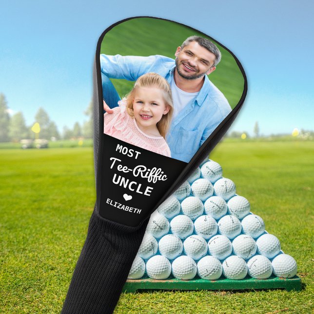Most Tee-Riffic UNCLE Personalized Golfer Photo Golf Head Cover (Creator Uploaded)
