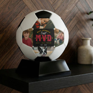 Most Valuable Dad MVD Father's Day Photo Collage Soccer Ball