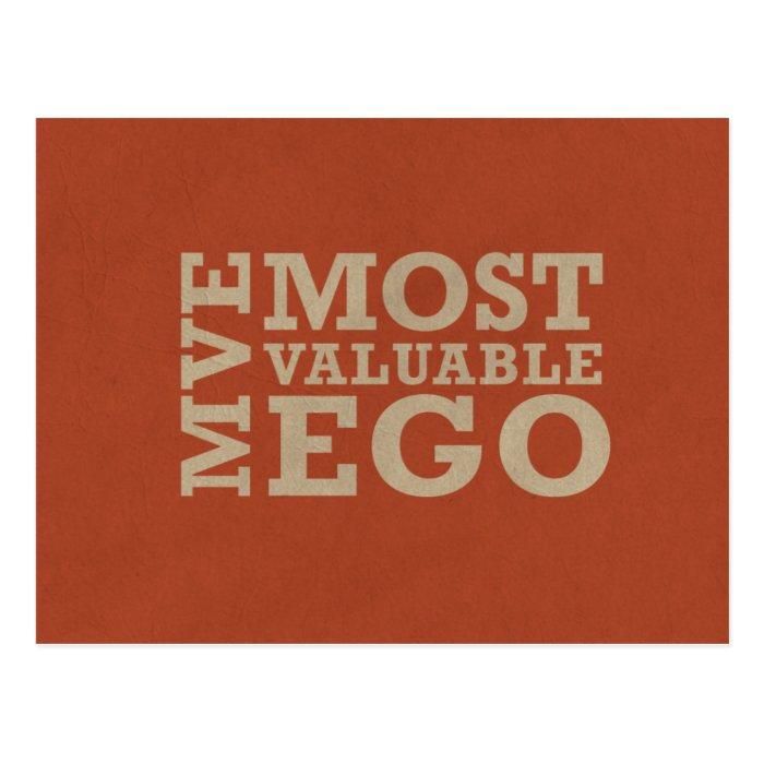 Most Valuable Ego Postcard