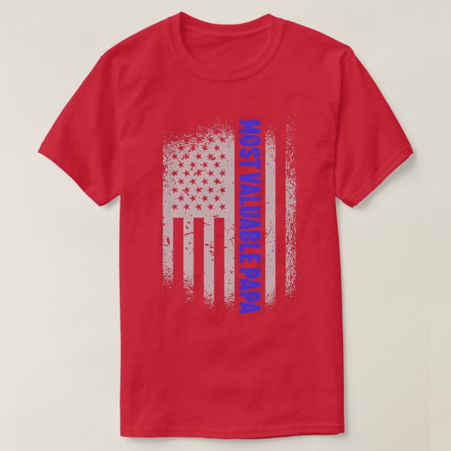Most Valuable Papa Dad Fathers Day (9) T-Shirt (Design Front)