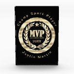 Most Valuable Player - Black and Gold Acrylic Award<br><div class="desc">MVP Award in black and faux gold ready for you to personalize. ✔Note: Not all template areas need changed. 📌If you need further customization, please click the "Click to Customize further" or "Customize or Edit Design"button and use our design tool to resize, rotate, change text color, add text and so...</div>