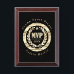Most Valuable Player - Black and Gold Award Plaque<br><div class="desc">MVP Award in black and gold. 📌If you need further customization, please click the "Click to Customize further" or "Customize or Edit Design"button and use our design tool to resize, rotate, change text color, add text and so much more.⭐This Product is 100% Customizable. Graphics and / or text can be...</div>