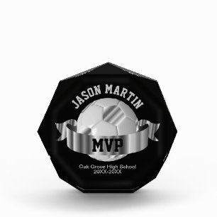 Most Valuable Soccer Player - Silver Acrylic Award