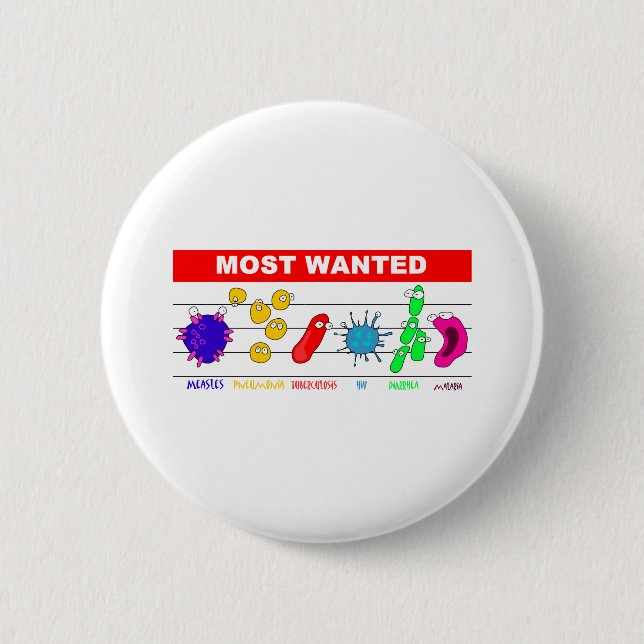 Most Wanted Button (Front)
