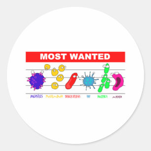 Most Wanted Classic Round Sticker