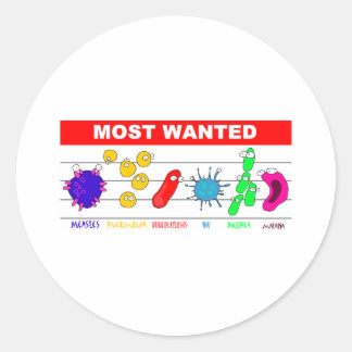 Most Wanted Classic Round Sticker