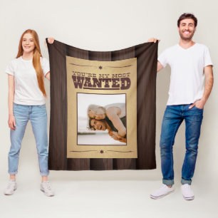 Most Wanted Poster Photo Fleece Blanket