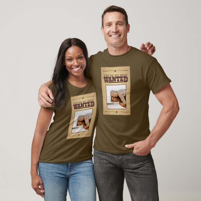 Most Wanted Poster Photo T-Shirt (Unisex)
