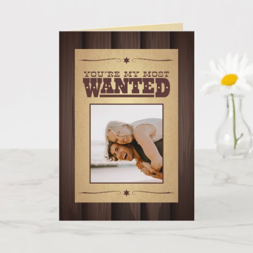 Most Wanted Poster Valentines Day Card