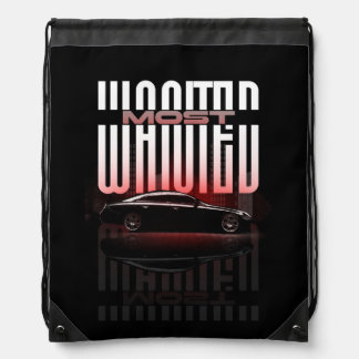 Most Wanted Street Racer Drawstring Backpack