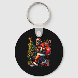 Most Wonderful Christmas Bigfoot Christmas Tree Li Keychain