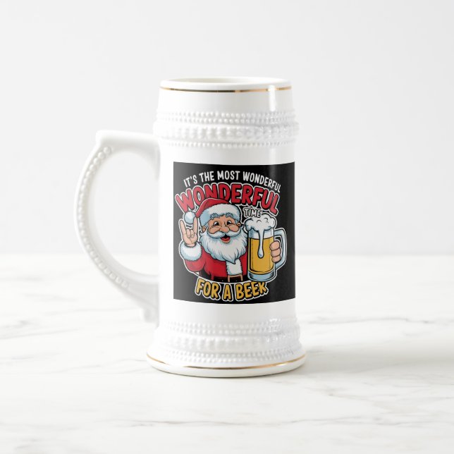 Most wonderful time beer Santa  Stein (Left)