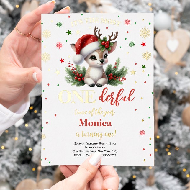 Most wonderful time christmas birthday invitation (Creator Uploaded)