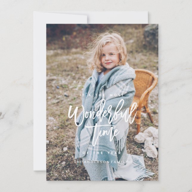 MOST WONDERFUL TIME christmas card [white] (Front)