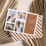 Most wonderful time christmas multi photo  announcement<br><div class="desc">Modern,  graphic minimal christmas multi photo holiday card. Graphic modern 4 photo design with most wonderful time of the year</div>