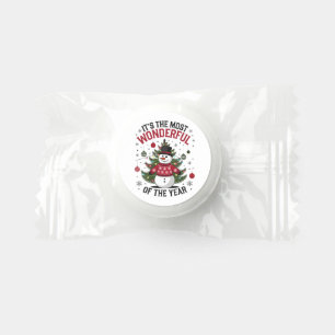 Most wonderful time Christmas word art Life Saver® Mints