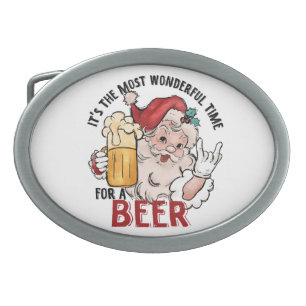Most Wonderful Time for a Beer Belt Buckle