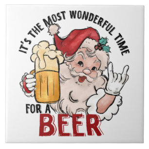 Most Wonderful Time for a Beer Ceramic Tile