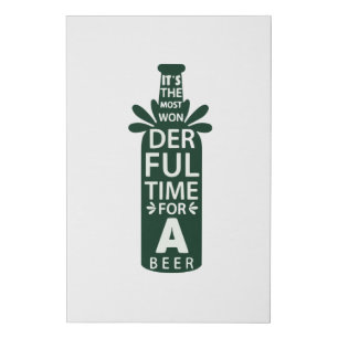 Most Wonderful time for a Beer Faux Canvas Print