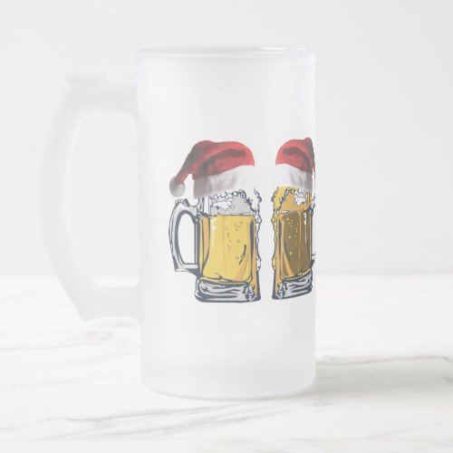 Most Wonderful Time for a Beer Frosted Glass Beer Mug