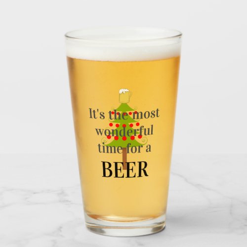 Most wonderful time for a beer glass