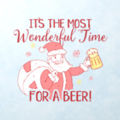 Most Wonderful Time for a Beer Santa Wall Decal (Insitu 1)