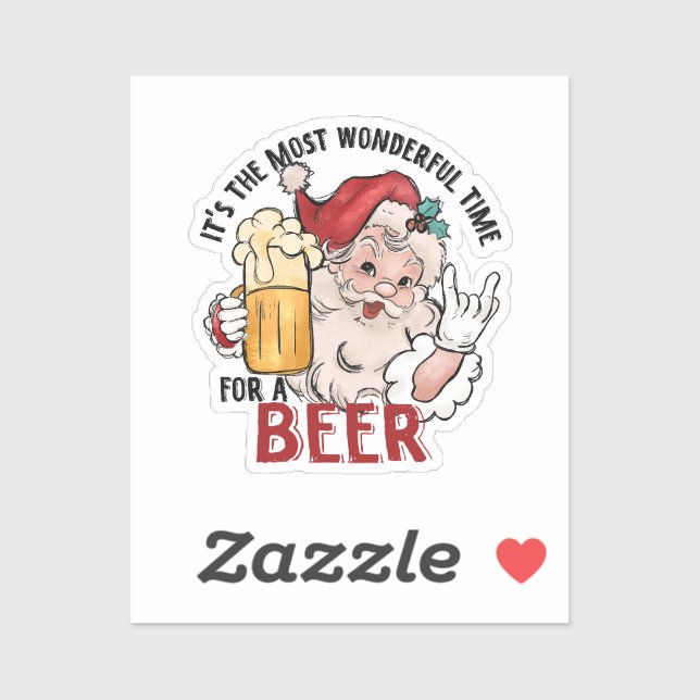 Most Wonderful Time for a Beer Sticker (Sheet)