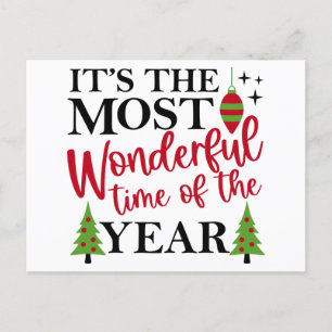 Most Wonderful Time Holiday Postcard