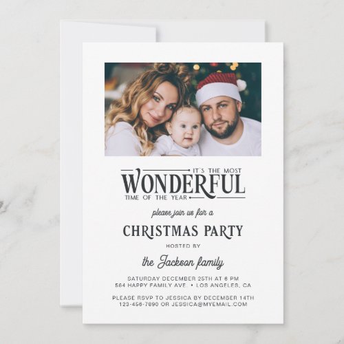 Most wonderful time of the year Christmas party Invitation