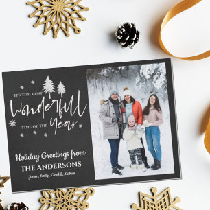 Most wonderful time Of The Year Christmas Photo Holiday Card