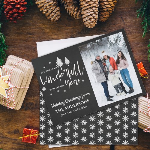 Most wonderful time Of The Year  Christmas Photo Holiday Card