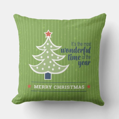 Most Wonderful Time of the Year Christmas  Throw Pillow