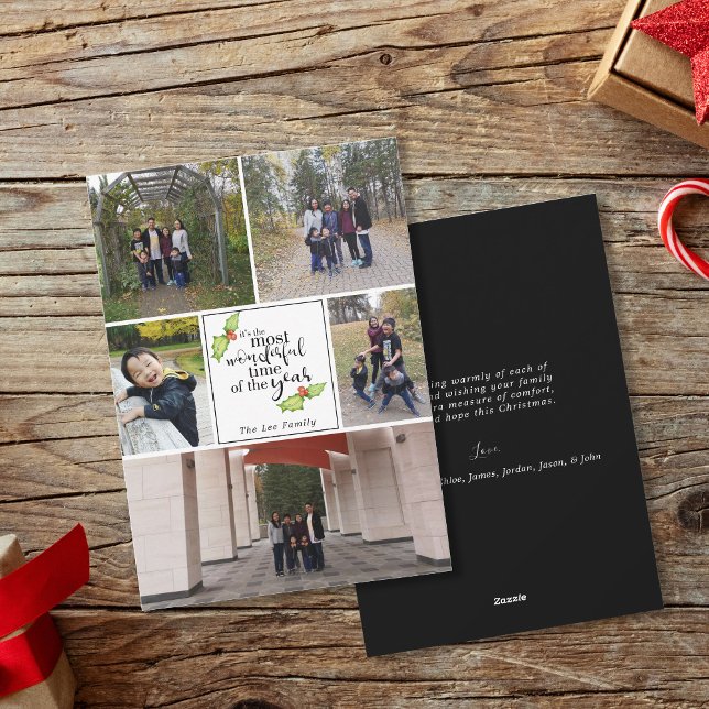 Most Wonderful Time of the Year Family Photo Holiday Card (Creator Uploaded)